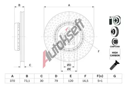 BOSCH Brzdov kotou - 370 mm BO 0986479E21, 0 986 479 E21