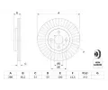BOSCH Brzdov kotou - 280 mm BO 0986479E37, 0 986 479 E37
