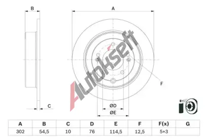 BOSCH Brzdov kotou - 302 mm BO 0986479E45, 0 986 479 E45