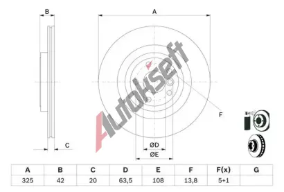BOSCH Brzdov kotou - 325 mm BO 0986479E61, 0 986 479 E61