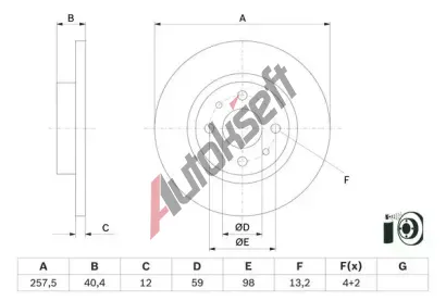 BOSCH Brzdov kotou - 258 mm BO 0986479E65, 0 986 479 E65