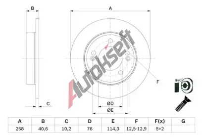 BOSCH Brzdov kotou - 258 mm BO 0986479E68, 0 986 479 E68