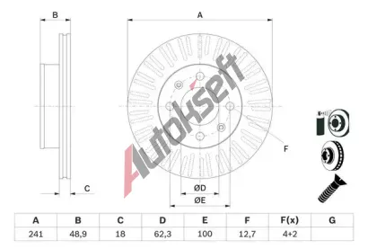 BOSCH Brzdov kotou - 241 mm BO 0986479E73, 0 986 479 E73