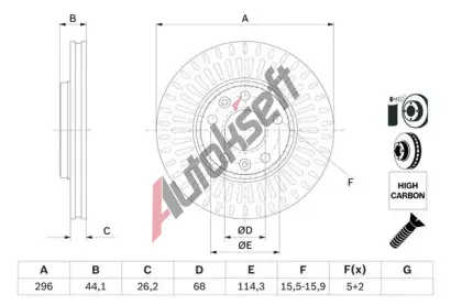 BOSCH Brzdov kotou - 296 mm BO 0986479E77, 0 986 479 E77