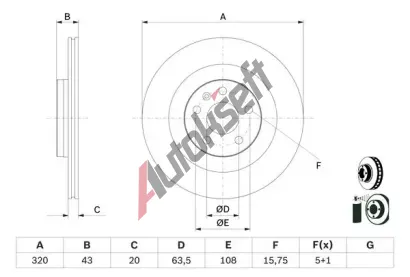 BOSCH Brzdov kotou - 320 mm BO 0986479E87, 0 986 479 E87