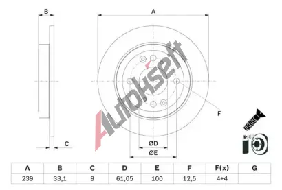 BOSCH Brzdov kotou - 239 mm BO 0986479E95, 0 986 479 E95
