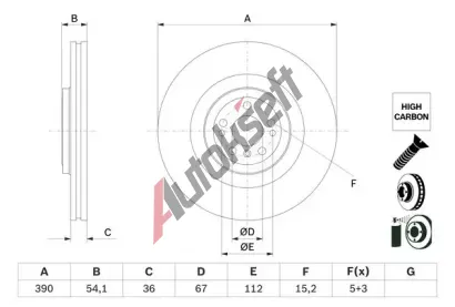 BOSCH Brzdov kotou - 390 mm BO 0986479E96, 0 986 479 E96