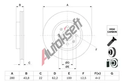 BOSCH Brzdov kotou - 280 mm BO 0986479E98, 0 986 479 E98