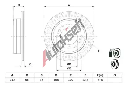 BOSCH Brzdov kotou - 312 mm BO 0986479F07, 0 986 479 F07