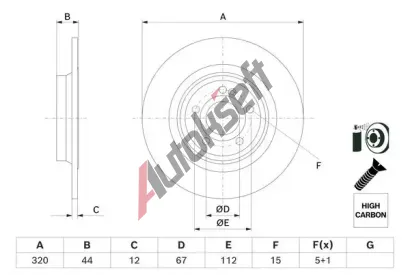 BOSCH Brzdový kotouč - 320 mm BO 0986479F13, 0 986 479 F13  BOSCH Brzdový kotouč - 320 mm BO 0986479F13, 0 986 479 F13