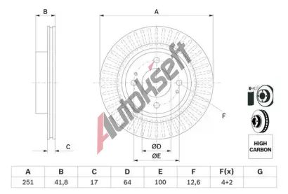 BOSCH Brzdov kotou - 251 mm BO 0986479F14, 0 986 479 F14