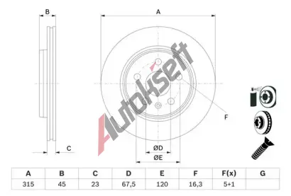 BOSCH Brzdov kotou - 315 mm BO 0986479F53, 0 986 479 F53