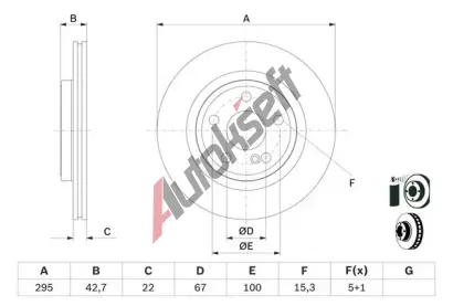 BOSCH Brzdov kotou - 295 mm BO 0986479F75, 0 986 479 F75
