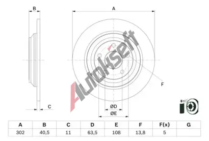 BOSCH Brzdov kotou - 302 mm BO 0986479F79, 0 986 479 F79