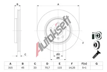 BOSCH Brzdov kotou - 315 mm BO 0986479F85, 0 986 479 F85