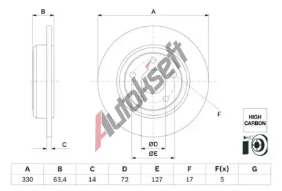 BOSCH Brzdov kotou - 330 mm BO 0986479F89, 0 986 479 F89