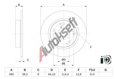 BOSCH Brzdov kotou - 260 mm BO 0986479G17, 0 986 479 G17