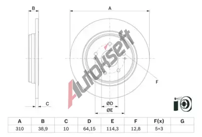 BOSCH Brzdov kotou - 310 mm BO 0986479G18, 0 986 479 G18