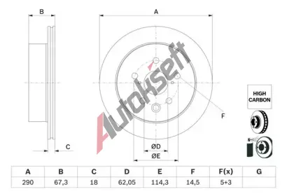 BOSCH Brzdov kotou - 290 mm BO 0986479G64, 0 986 479 G64