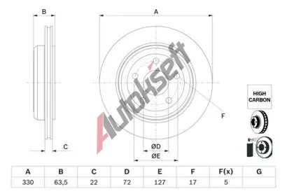 BOSCH Brzdov kotou - 330 mm BO 0986479G84, 0 986 479 G84