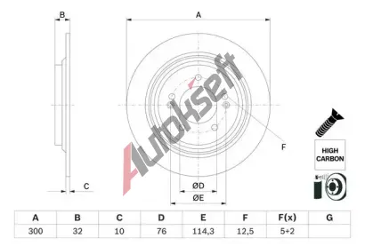 BOSCH Brzdov kotou - 300 mm BO 0986479H01, 0 986 479 H01