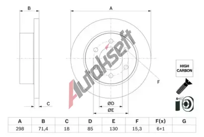 BOSCH Brzdov kotou - 298 mm BO 0986479H06, 0 986 479 H06