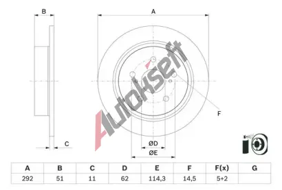 BOSCH Brzdov kotou - 292 mm BO 0986479H27, 0 986 479 H27