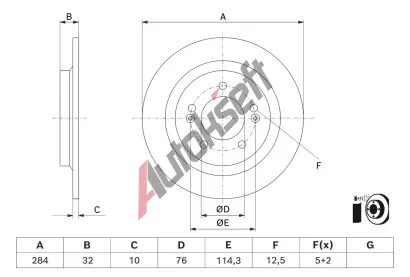 BOSCH Brzdov kotou - 284 mm BO 0986479J22, 0 986 479 J22