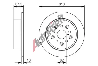 BOSCH Brzdov� kotou� - 310 mm BO 0986479R25, 0 986 479 R25