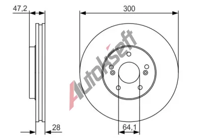 BOSCH Brzdov kotou - 300 mm BO 0986479R47, 0 986 479 R47