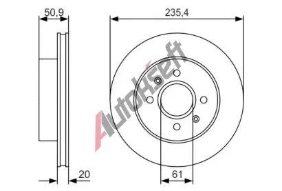 BOSCH Brzdov kotou - 235 mm BO 0986479R52, 0 986 479 R52