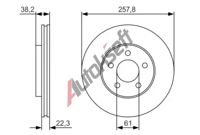 BOSCH Brzdov kotou - 258 mm BO 0986479R56, 0 986 479 R56