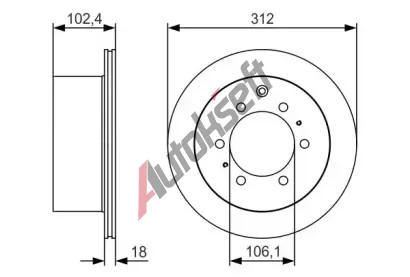 BOSCH Brzdov kotou - 312 mm BO 0986479R57, 0 986 479 R57