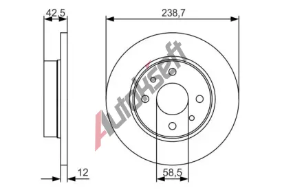 BOSCH Brzdov kotou - 239 mm BO 0986479R61, 0 986 479 R61