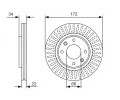 BOSCH Brzdov kotou - 266 mm BO 0986479R63, 0 986 479 R63