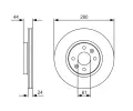 BOSCH Brzdov kotou - 280 mm BO 0986479R67, 0 986 479 R67