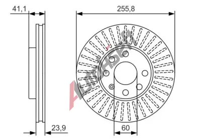 BOSCH Brzdov kotou - 256 mm BO 0986479R76, 0 986 479 R76