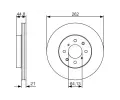 BOSCH Brzdov kotou - 262 mm BO 0986479R80, 0 986 479 R80