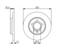 BOSCH Brzdov kotou - 280 mm BO 0986479R91, 0 986 479 R91