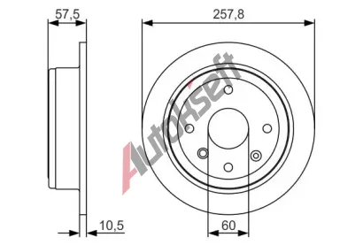 BOSCH Brzdov kotou - 258 mm BO 0986479S08, 0 986 479 S08