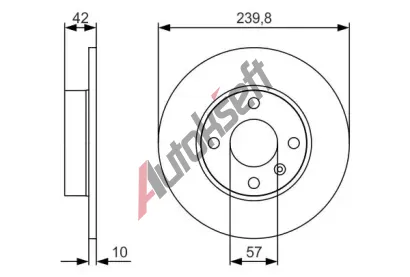 BOSCH Brzdov kotou - 240 mm BO 0986479S52, 0 986 479 S52