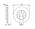 BOSCH Brzdov kotou - 280 mm BO 0986479S55, 0 986 479 S55