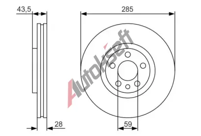 BOSCH Brzdov kotou - 285 mm BO 0986479S62, 0 986 479 S62