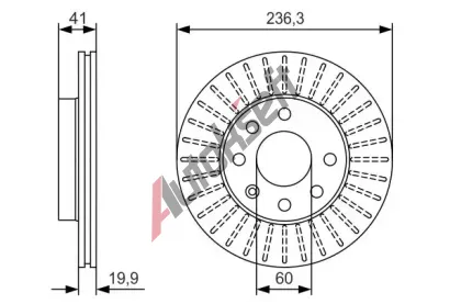 BOSCH Brzdov kotou - 236 mm BO 0986479S98, 0 986 479 S98