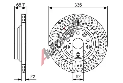 BOSCH Brzdov kotou - 335 mm BO 0986479T35, 0 986 479 T35