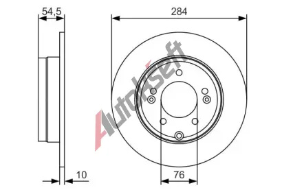 BOSCH Brzdov kotou - 284 mm BO 0986479T49, 0 986 479 T49