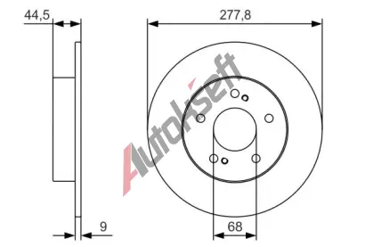 BOSCH Brzdov kotou - 278 mm BO 0986479T86, 0 986 479 T86