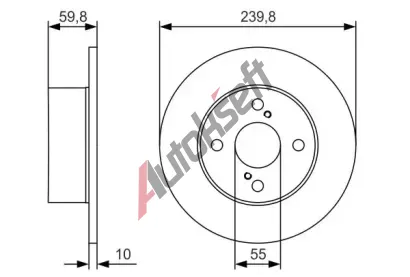 BOSCH Brzdov kotou - 240 mm BO 0986479T96, 0 986 479 T96