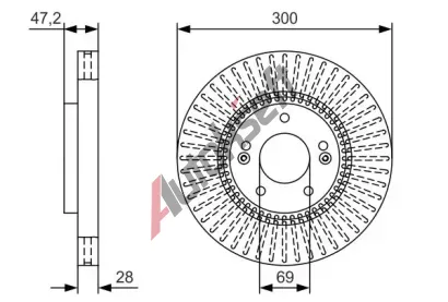 BOSCH Brzdový kotouč - 300 mm BO 0986479U43, 0 986 479 U43 BOSCH Brzdový kotouč - 300 mm BO 0986479U43, 0 986 479 U43