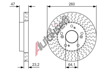 BOSCH Brzdov� kotou� - 260 mm BO 0986479U92, 0 986 479 U92